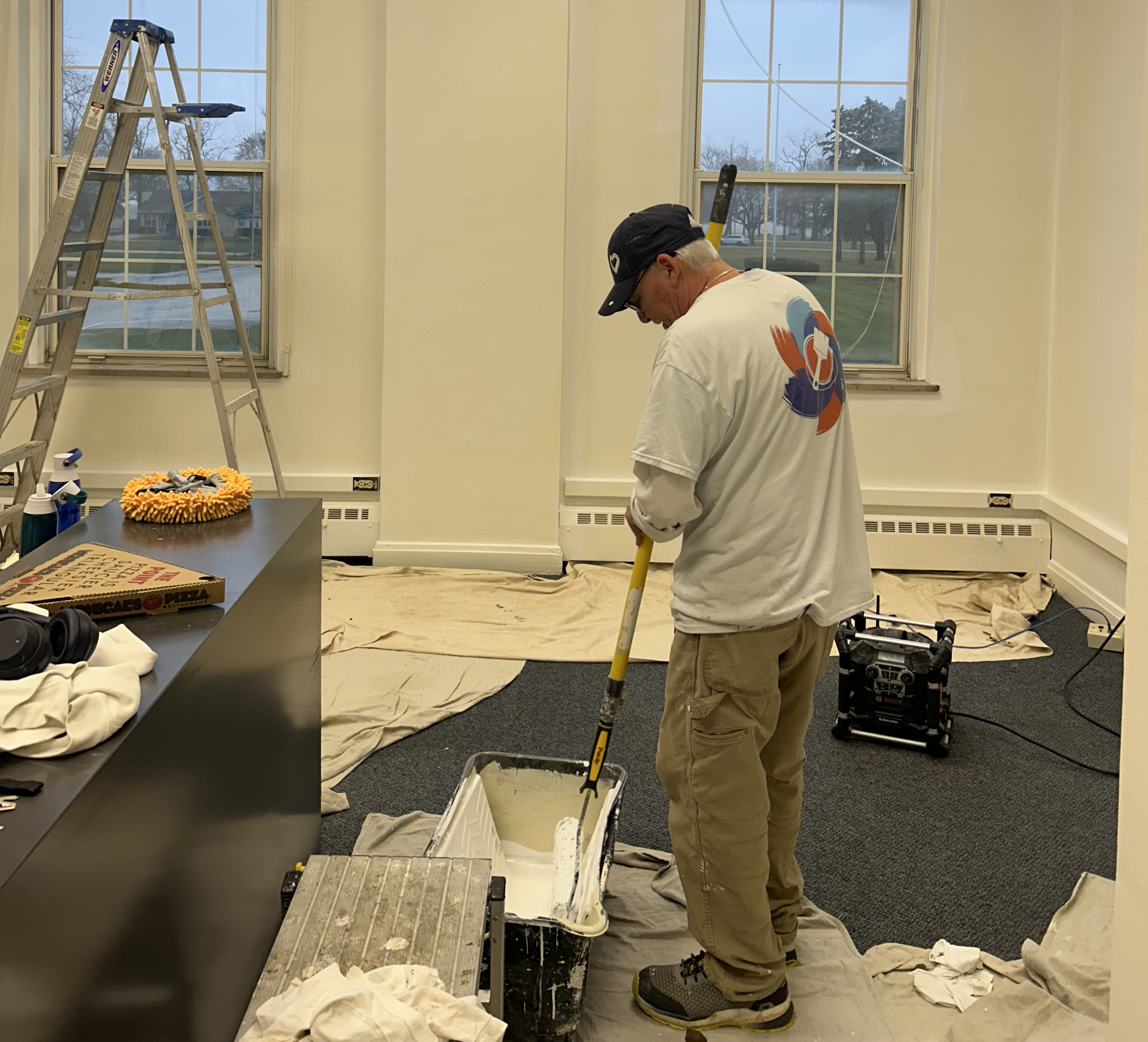 Painting the walls white...